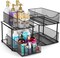 Sorbus 2 Tier Under Sink Bathroom Organizers and Storage, Metal Sliding Drawers for Enhanced Bathroom Storage (2 Pack)